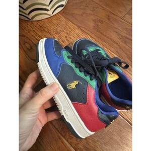 Polo Ralph Lauren Masters Court Colorblock Sneakers Shoes Big Boys US12